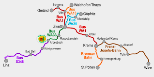 Streckenkarte Kremser Bahn etc.