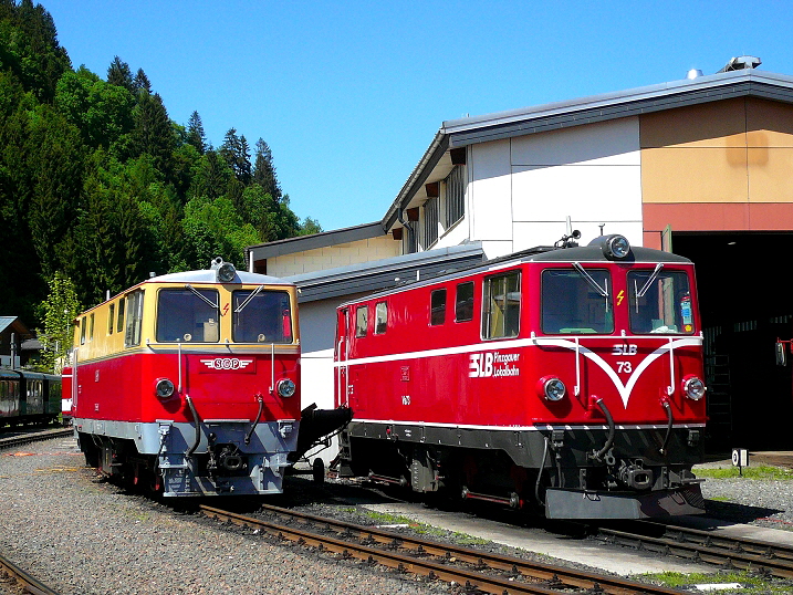 k-PLB001 Pinzgauer Lokalbahn Vs 71 (ex. 2095.01) & VS 73 (ex. 2095.06) Depot Tischlerhäusel  am 17. Mai 2009 foto herbert rubarth