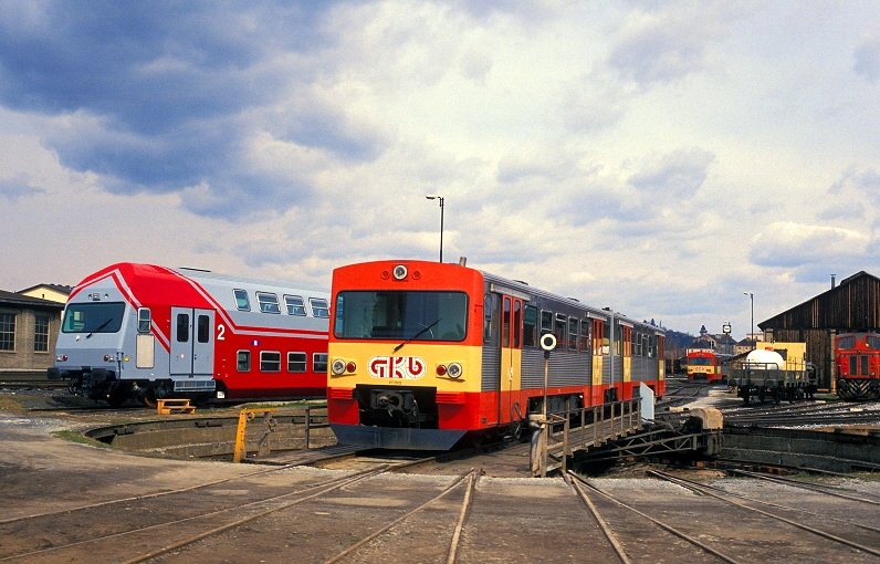k-005 GKB Bahnhof  Lokschuppen 21.03.1993 foto johannes schmoll